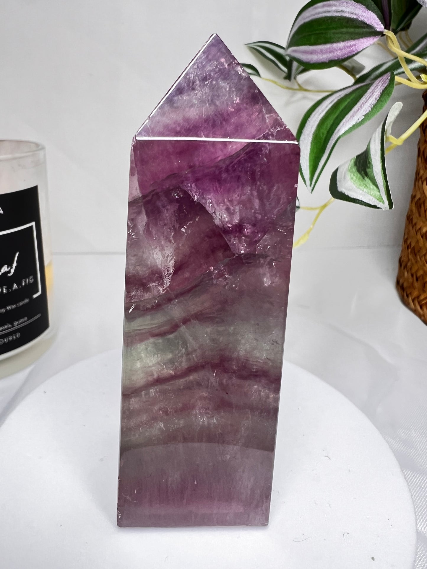 Watermelon Fluorite Tower