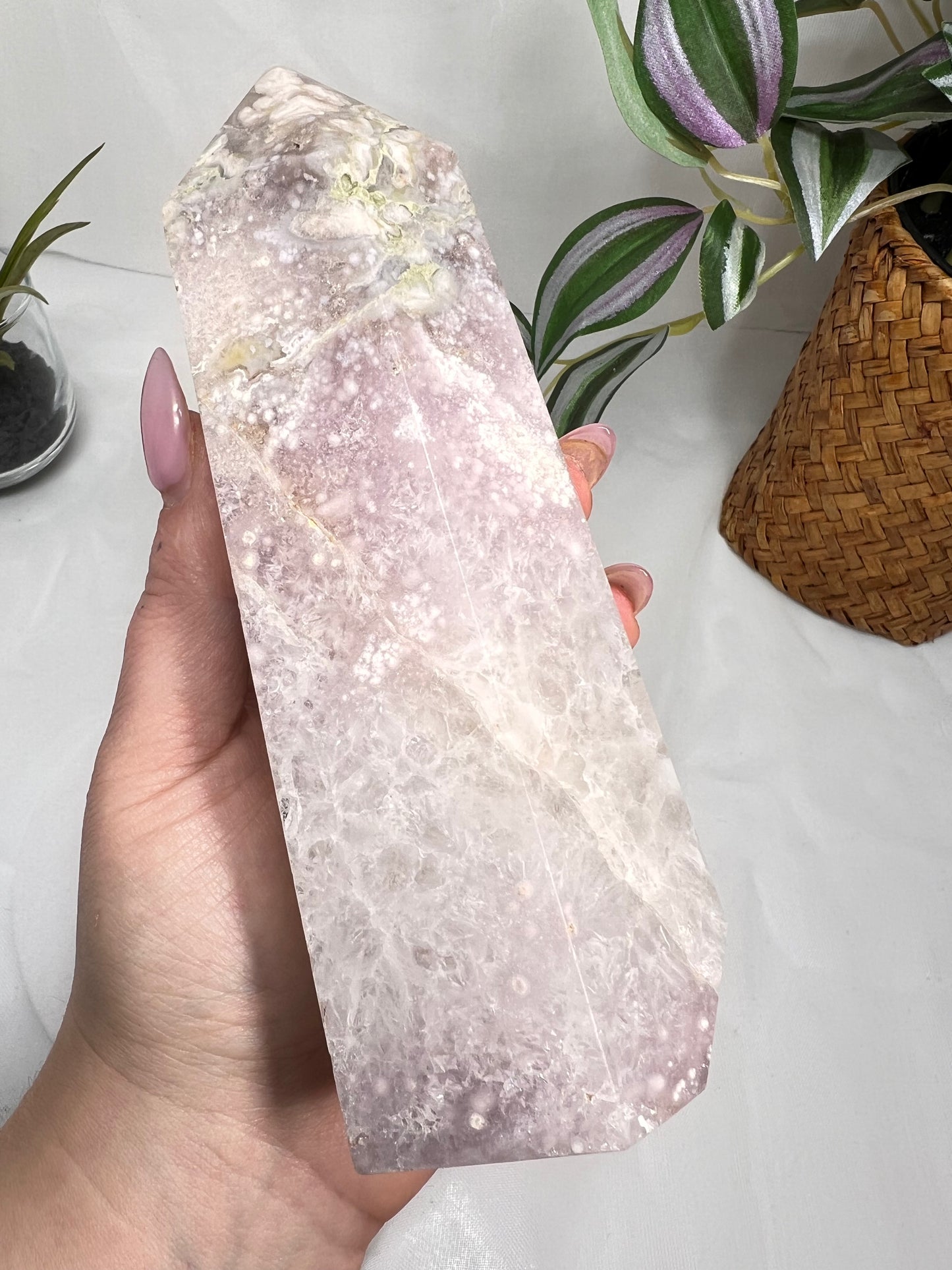 Flower Agate Amethyst Point *RARE*