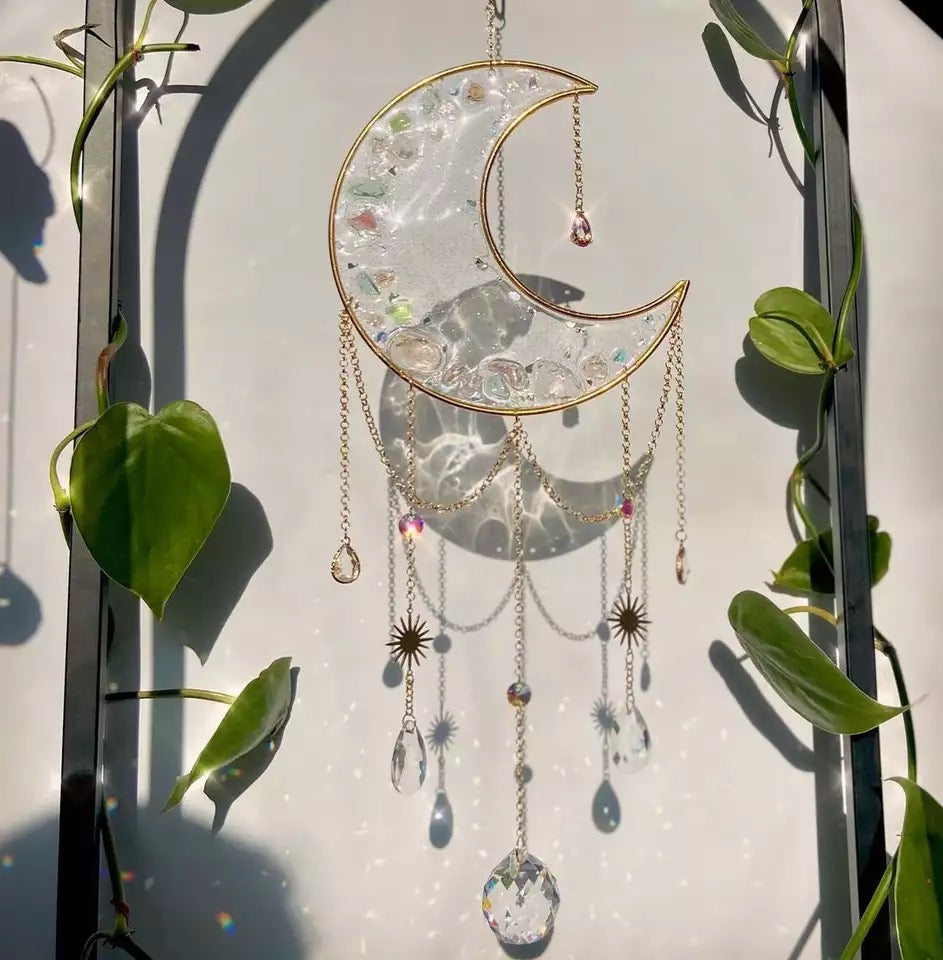 Crystal Moon Suncatcher