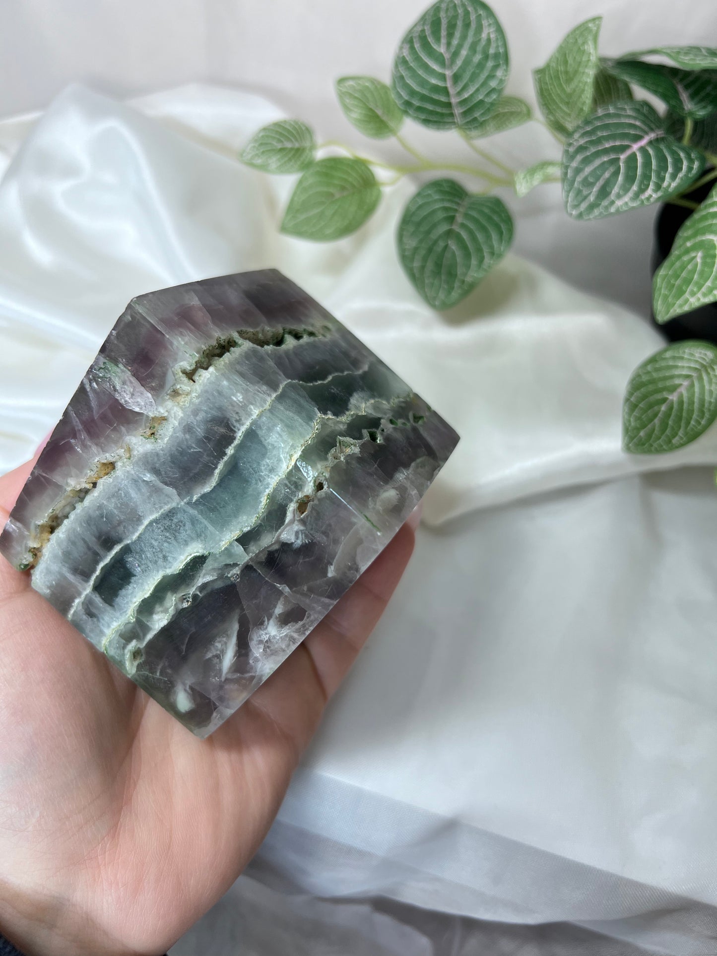 XL Druzy Fluorite Cube *RARE*