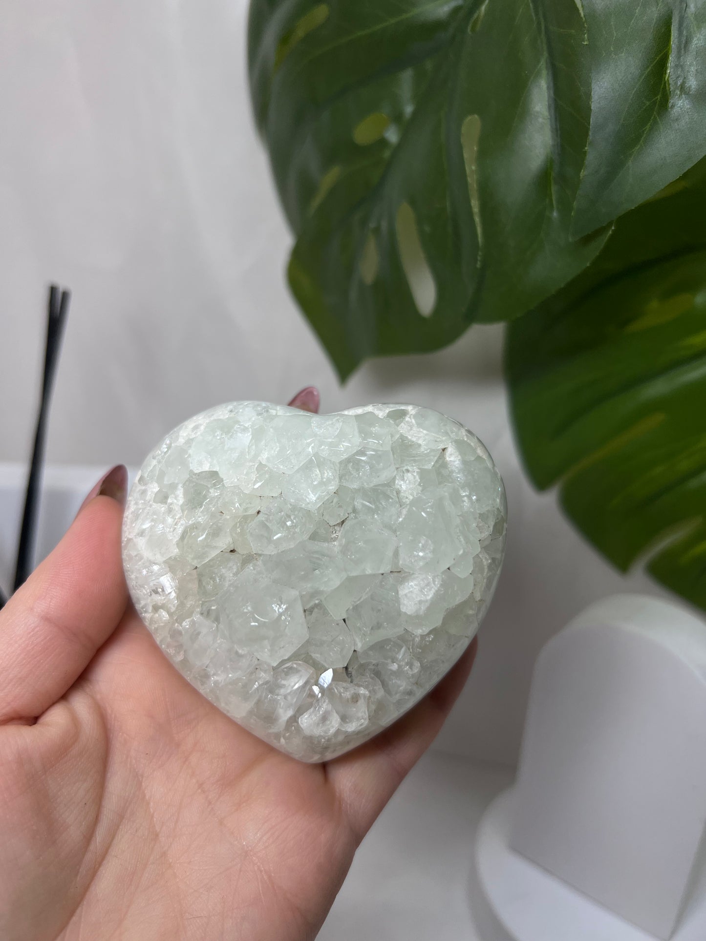 Amethyst Agate Druzy Heart