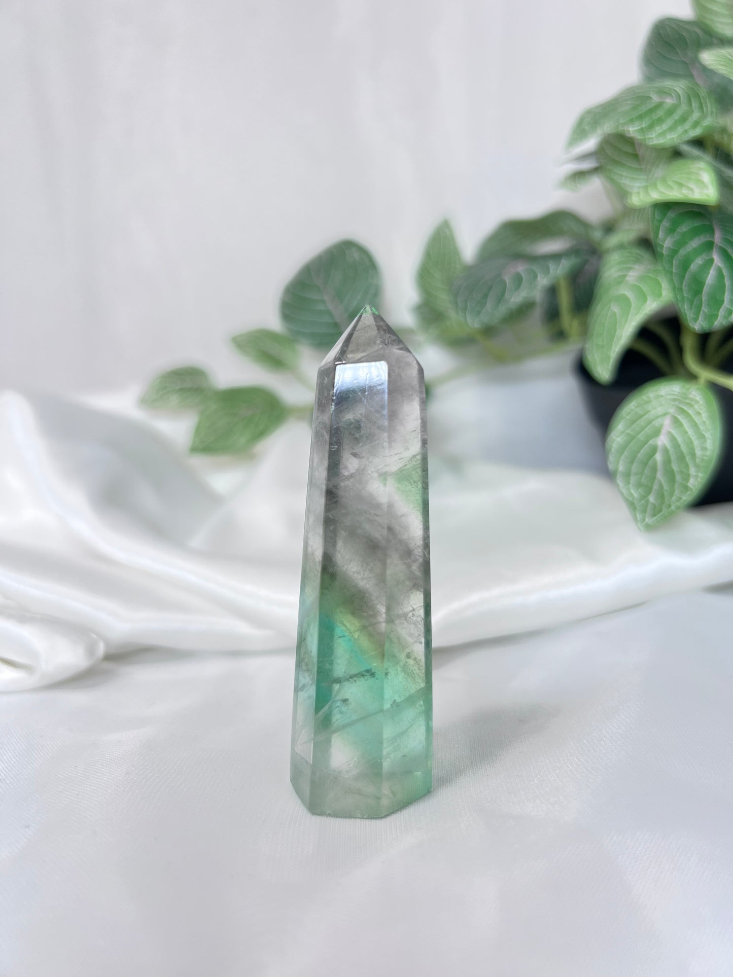 Dendritic Green Fluorite Point *RARE*