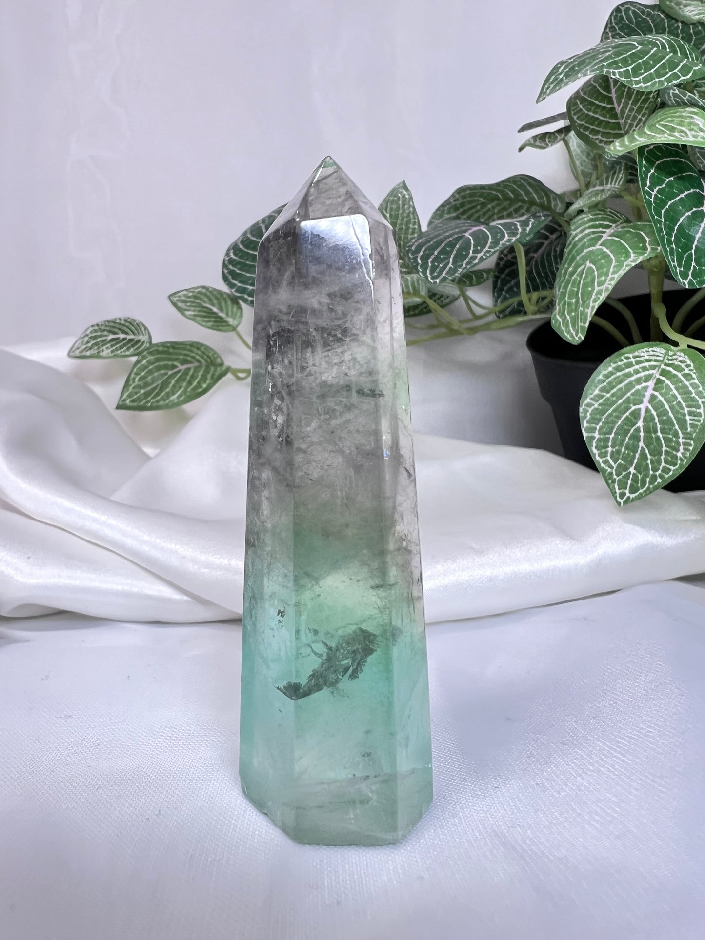 Dendritic Green Fluorite Point *RARE*