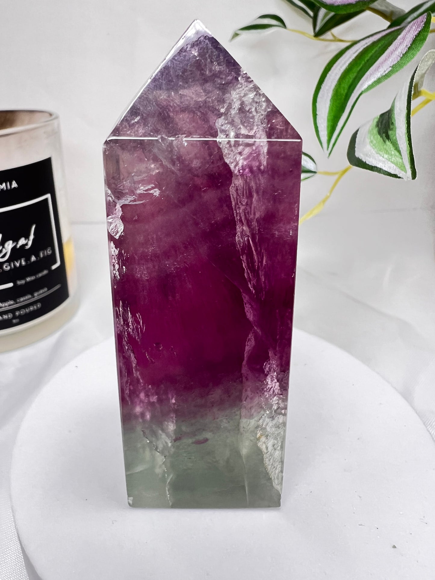 Watermelon Fluorite Tower