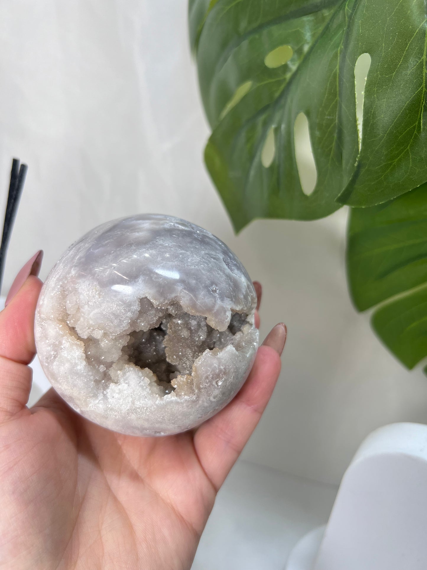 Flower Agate Amethyst Sphere *RARE*