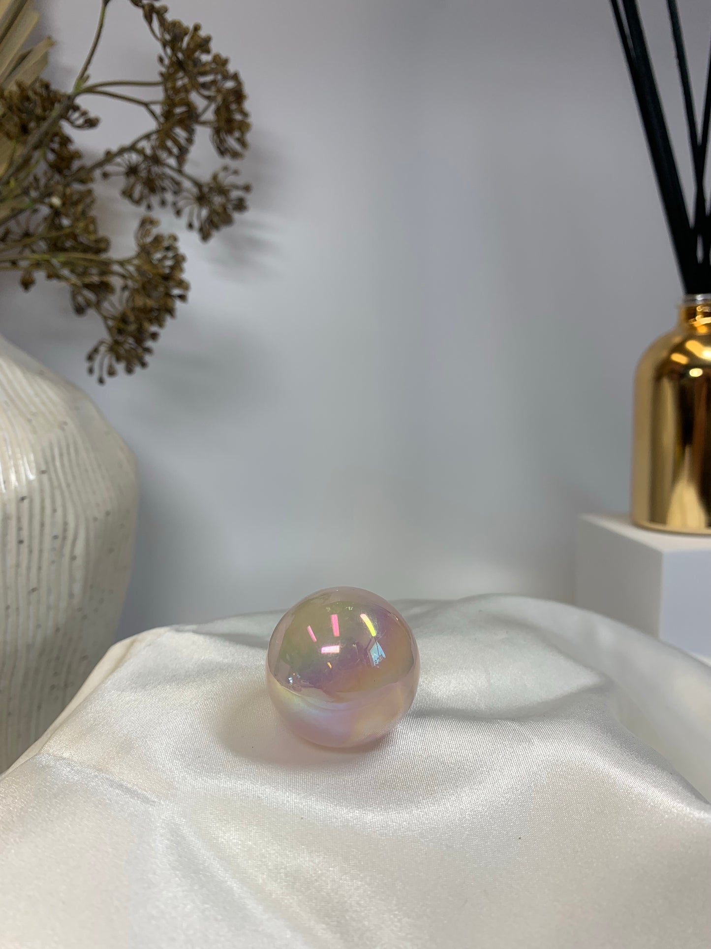 Rose quartz aura sphere small *RARE*