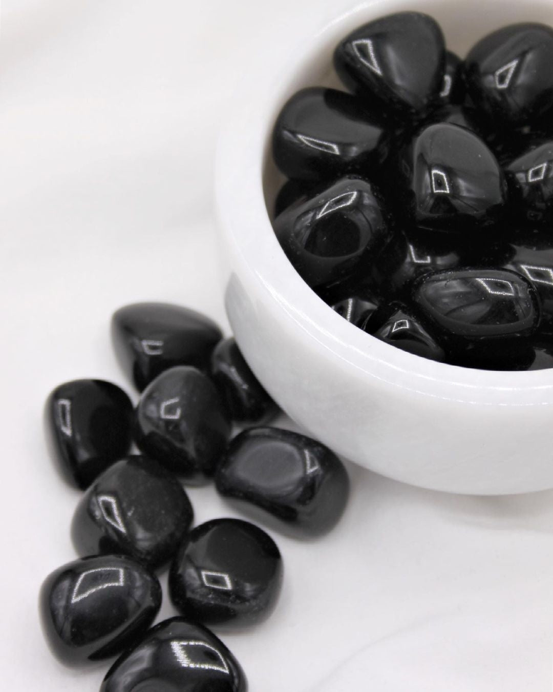 Black Obsidian Tumbles
