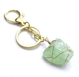 Wire Wrapped Crystal Keychain
