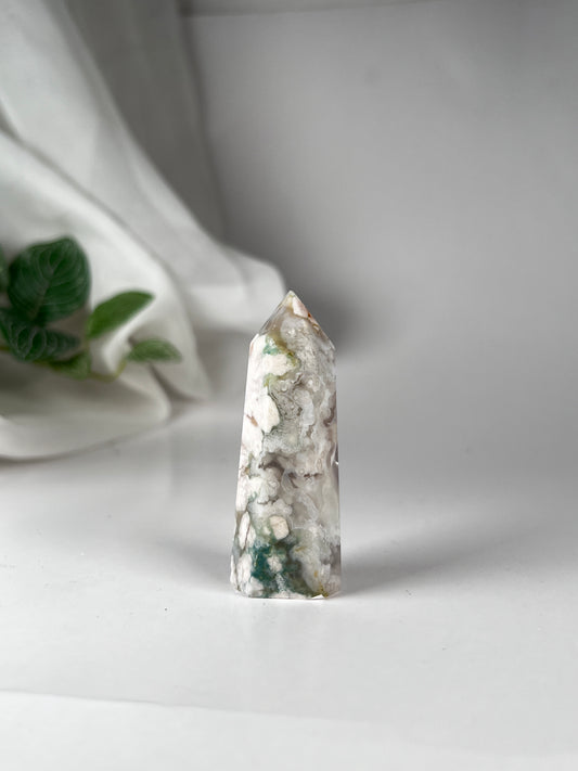 Green Flower Agate Point