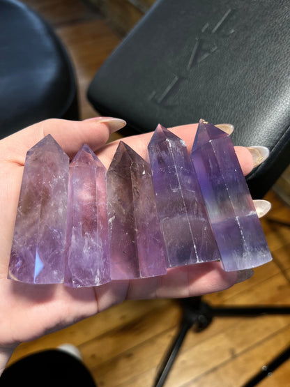 Small Purple Fluorite Tower