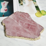 Genuine Rose Quartz Cheese Board / Serving Tray
