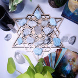 Wooden Tetrahedron Crystal Grid - 12"