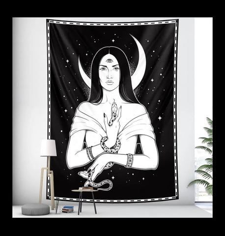 Woman with Snake Tapestry
