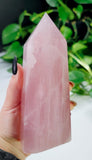 Grade AA Rose Quartz Obelisk - Large 6.75"