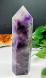 Chevron Amethyst Obelisk - Large 8.5"