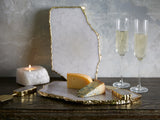 Genuine White Agate Cheese Board / Serving Tray