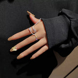 2 Finger Silver Snake Ring