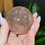 Rutilated Smoky Quartz Sphere