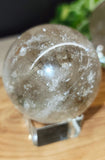 Rutilated Smoky Quartz Sphere