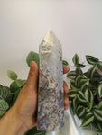 Moss agate tower 7.25"