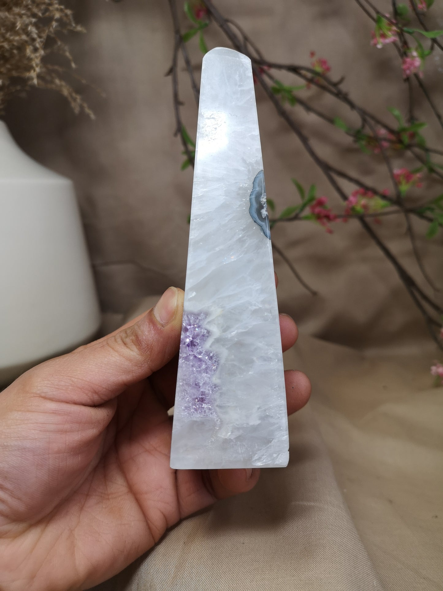 Amethyst quartz with moss *ULTRA RARE*