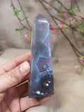 Amethyst with agate