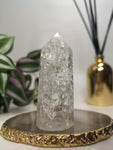 Crackle quartz tower