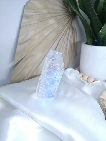 Crackle Angel Aura Quartz Point