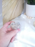 Green Flower Agate Heart