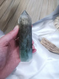 Dendritic Green Fluorite Point