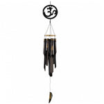 Bamboo Windchime Gold Painted Om