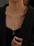 Star Moon Charm Necklace