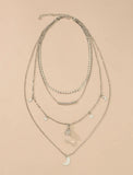 Star Moon Charm Necklace