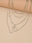 Star Moon Charm Necklace