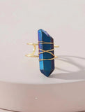 Crystal point rings