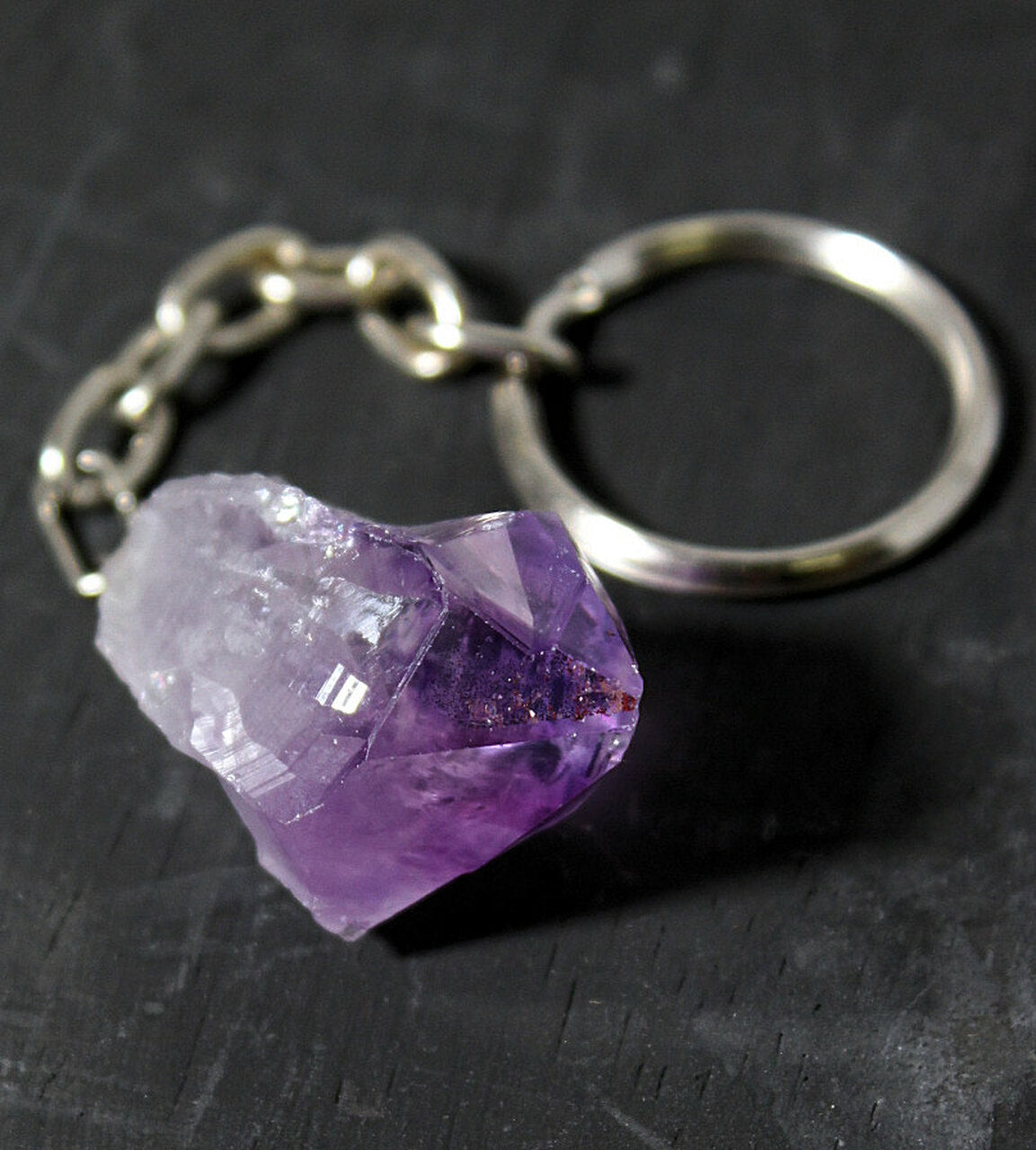 Raw Stone Crystal key chains