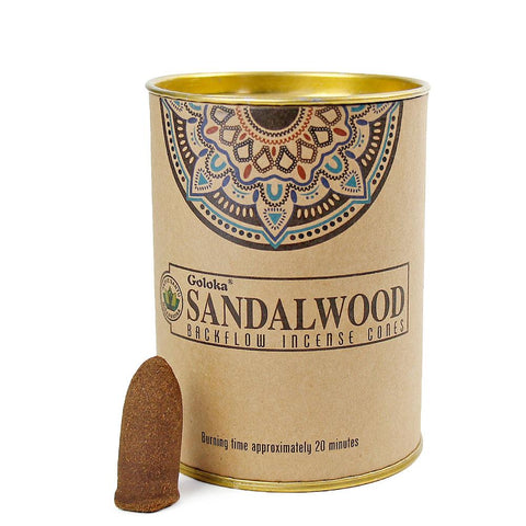 Goloka Backflow cones - Sandalwood (Box of 24 cones)
