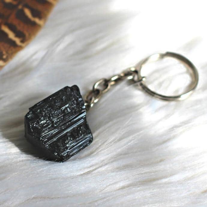 Raw Stone Crystal key chains