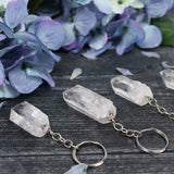Raw Stone Crystal key chains