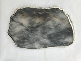 Genuine Smoky Quartz Cheese Board / Serving Tray