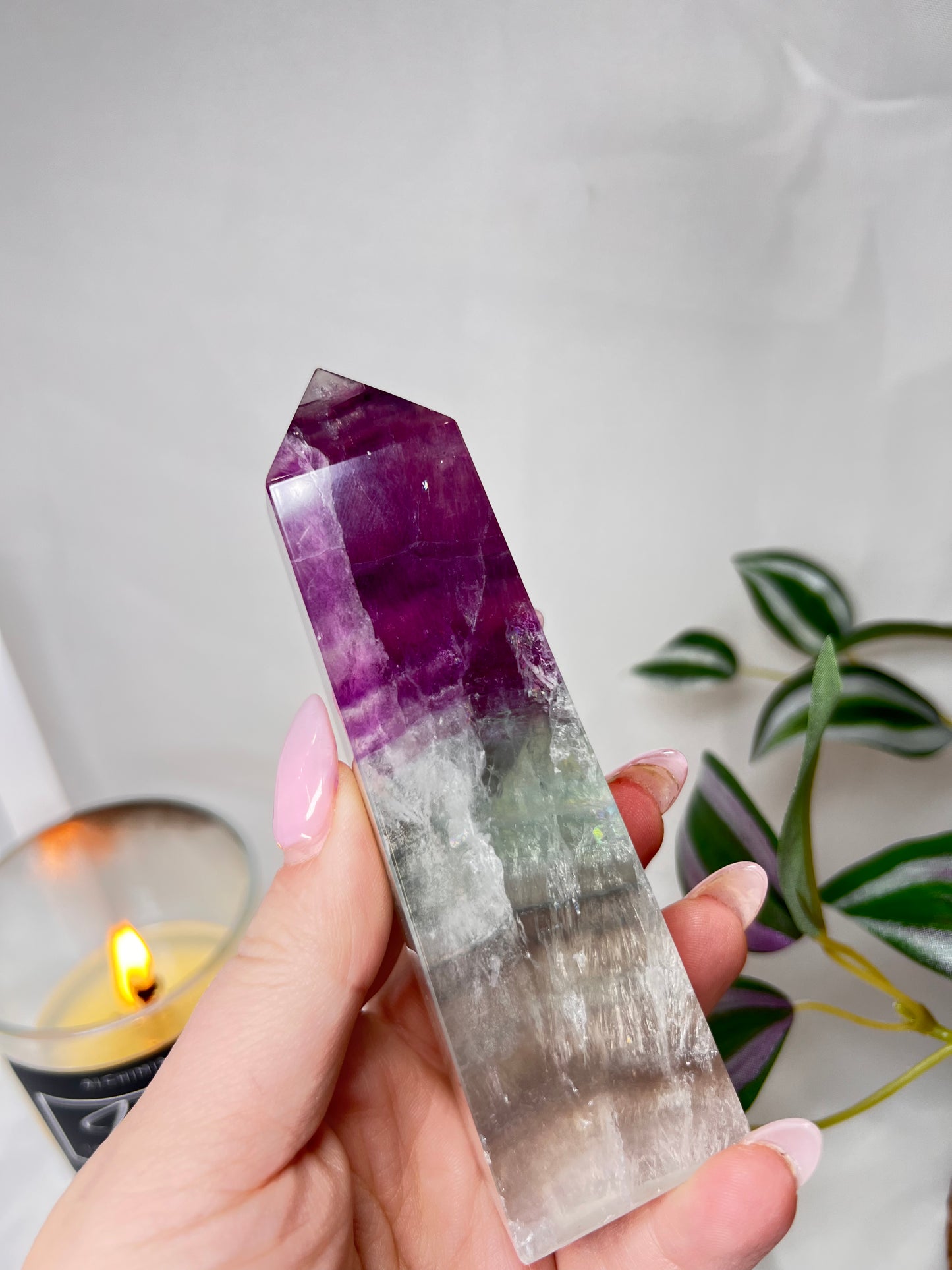 Watermelon Fluorite Tower