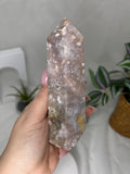 Flower Agate Amethyst Point