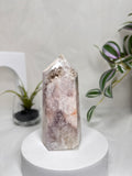 Flower Agate Amethyst Point