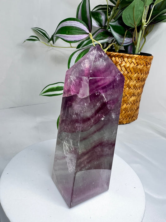 Watermelon Fluorite Tower