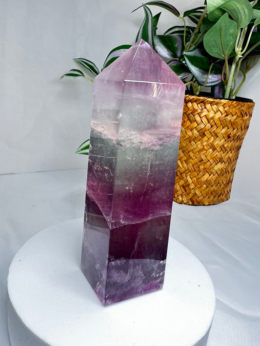 Watermelon Fluorite Tower