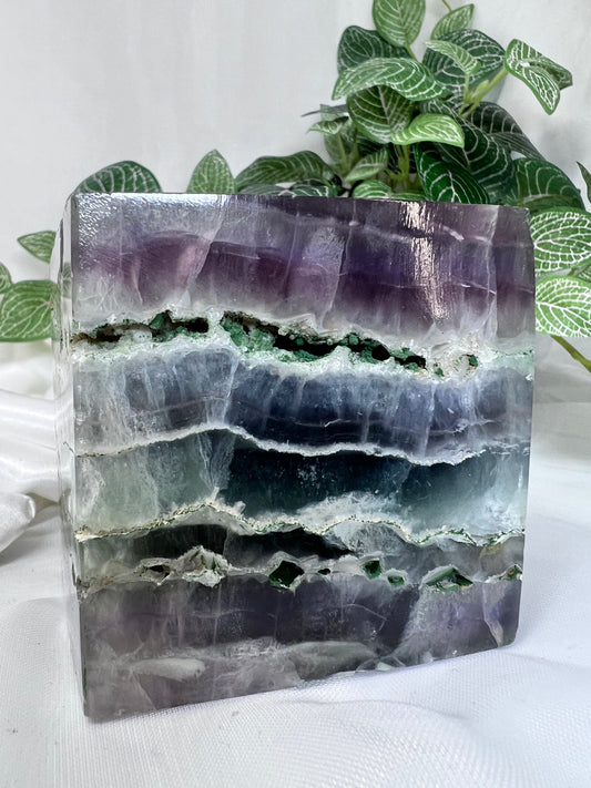 XL Druzy Fluorite Cube *RARE*