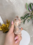 Flower Agate Amethyst Point