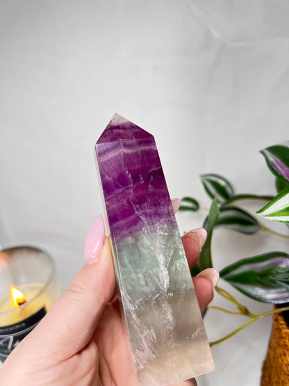 Watermelon Fluorite Tower