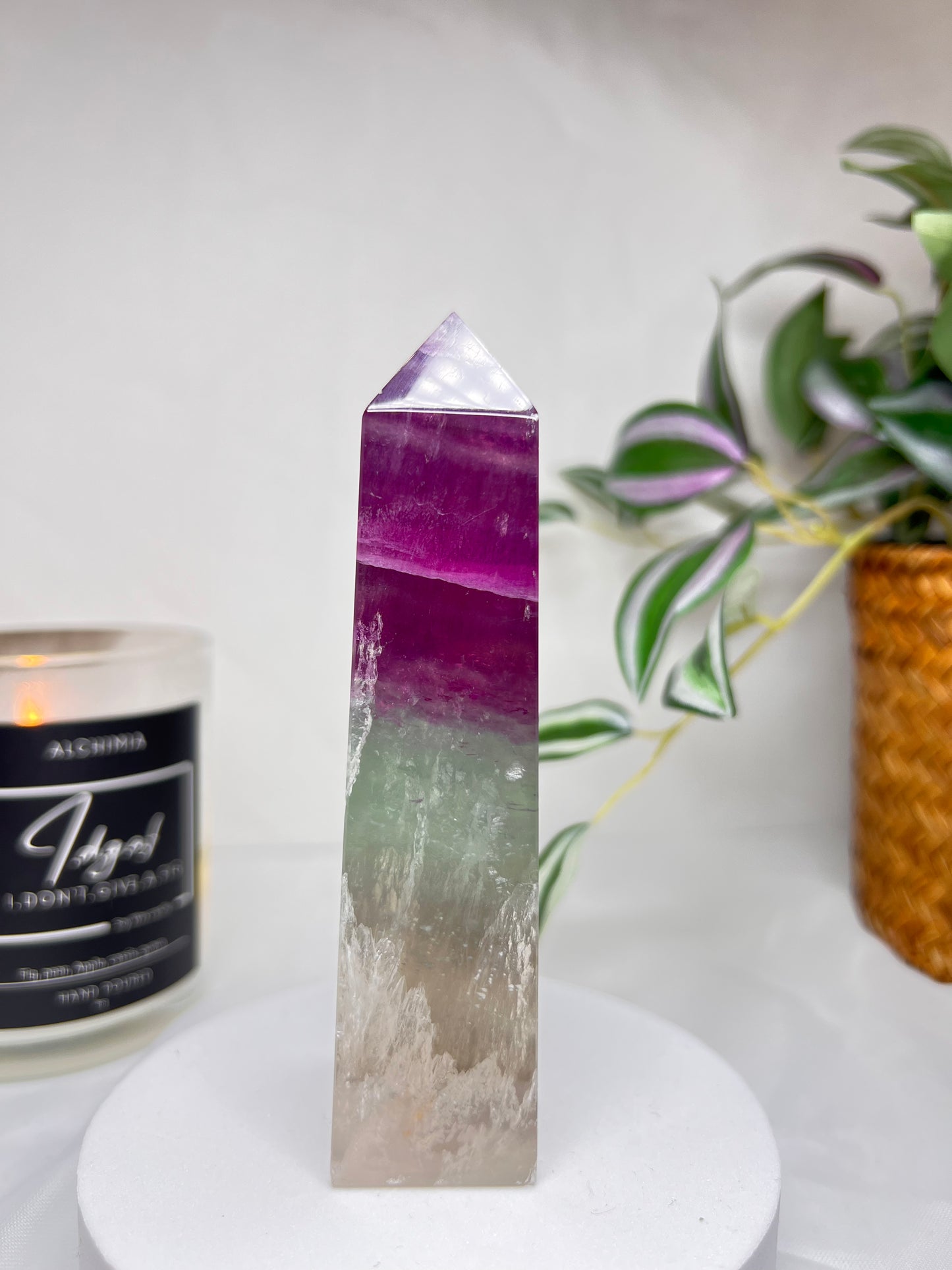 Watermelon Fluorite Tower