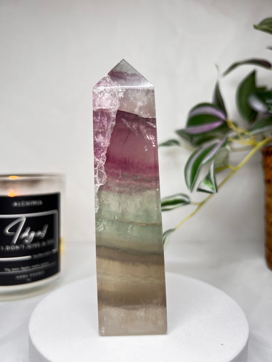 Watermelon Fluorite tower